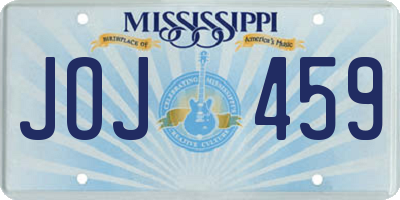 MS license plate JOJ459