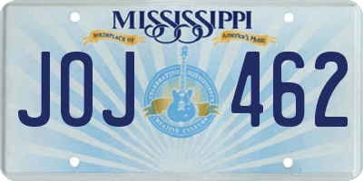 MS license plate JOJ462