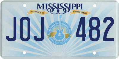 MS license plate JOJ482