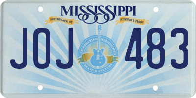 MS license plate JOJ483