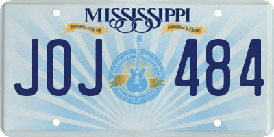 MS license plate JOJ484