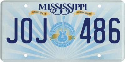 MS license plate JOJ486