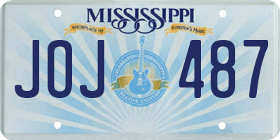 MS license plate JOJ487
