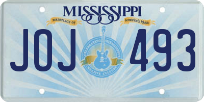 MS license plate JOJ493