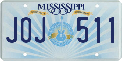 MS license plate JOJ511