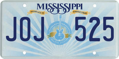MS license plate JOJ525