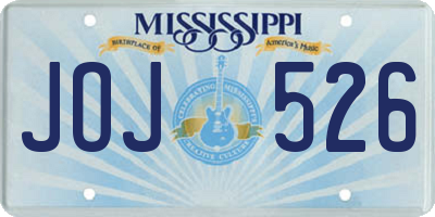 MS license plate JOJ526