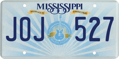 MS license plate JOJ527
