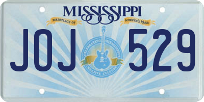 MS license plate JOJ529