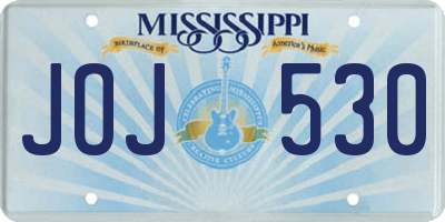MS license plate JOJ530