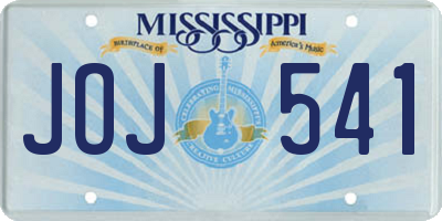 MS license plate JOJ541