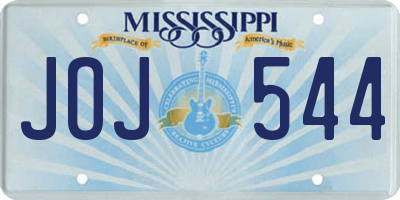 MS license plate JOJ544