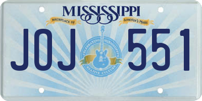 MS license plate JOJ551