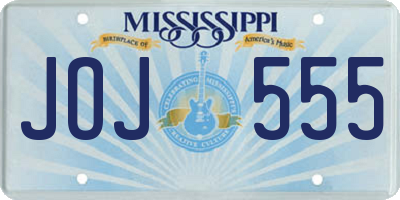 MS license plate JOJ555