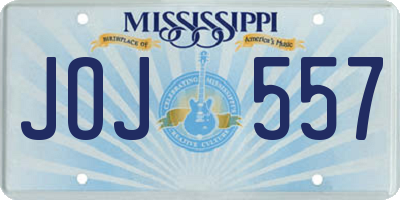 MS license plate JOJ557