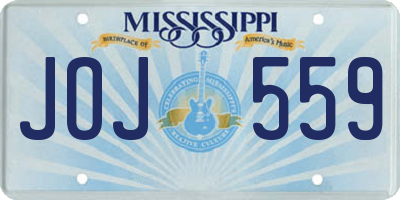 MS license plate JOJ559