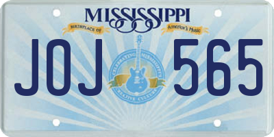 MS license plate JOJ565