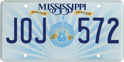 MS license plate JOJ572