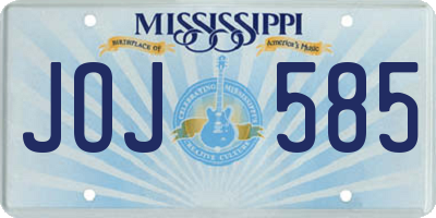 MS license plate JOJ585