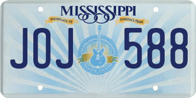 MS license plate JOJ588