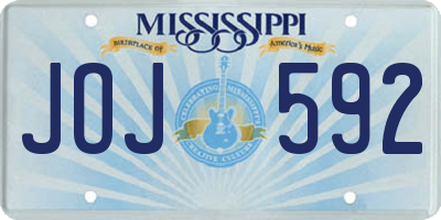 MS license plate JOJ592