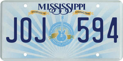 MS license plate JOJ594