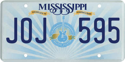 MS license plate JOJ595