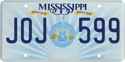 MS license plate JOJ599