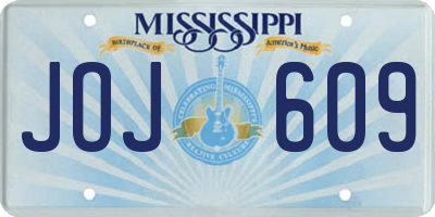 MS license plate JOJ609