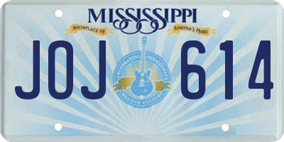 MS license plate JOJ614
