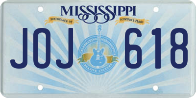 MS license plate JOJ618
