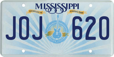 MS license plate JOJ620