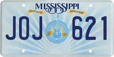 MS license plate JOJ621