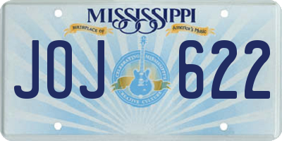 MS license plate JOJ622
