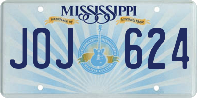 MS license plate JOJ624