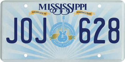 MS license plate JOJ628