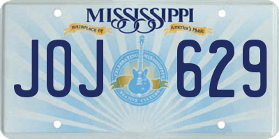 MS license plate JOJ629