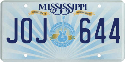 MS license plate JOJ644
