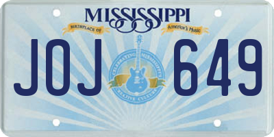 MS license plate JOJ649