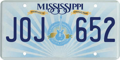 MS license plate JOJ652