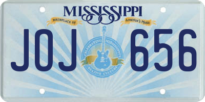 MS license plate JOJ656