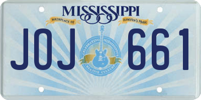 MS license plate JOJ661