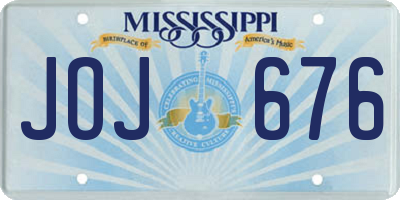 MS license plate JOJ676