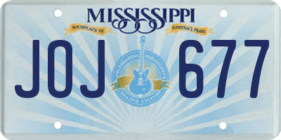 MS license plate JOJ677