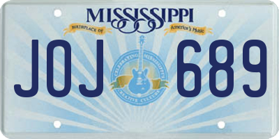 MS license plate JOJ689