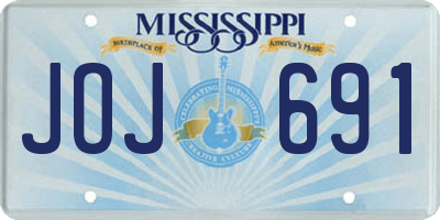 MS license plate JOJ691