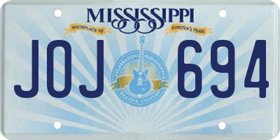 MS license plate JOJ694