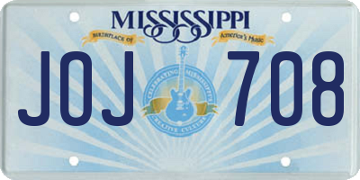 MS license plate JOJ708