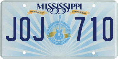 MS license plate JOJ710