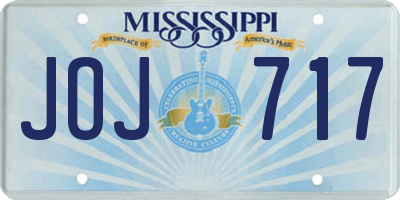 MS license plate JOJ717